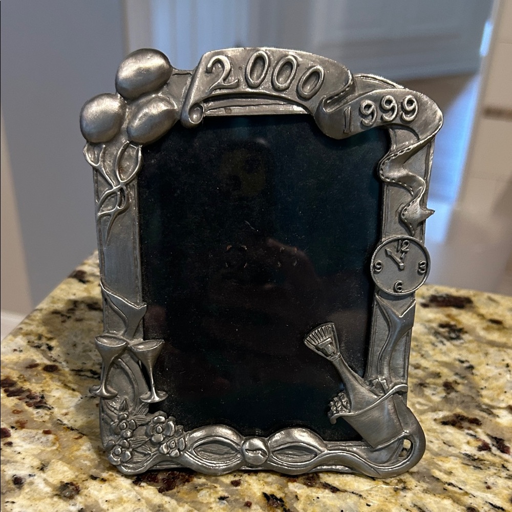 Silver Decorative Photo Frame, 1999 - 2000, champagne, New Years, NYE